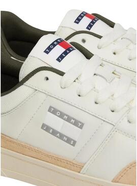 Scarpe Tommy Jeans Greenwich verdi e bianche per uomo