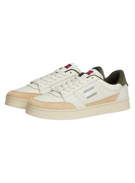 Scarpe Tommy Jeans Greenwich verdi e bianche per uomo