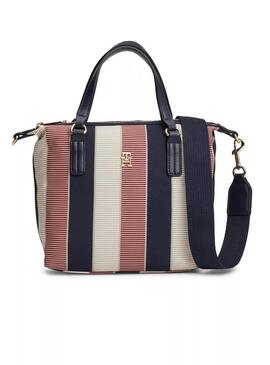 Borsa a righe Tommy Hilfiger Poppy per donna