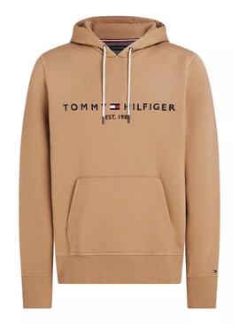 Felpa Tommy Hilfiger Hoody color tostato per uomo