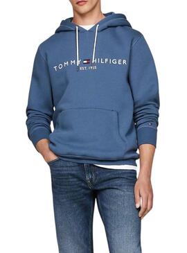 Felpa Tommy Hilfiger Hoody blu per uomo