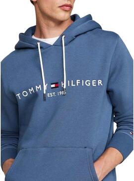 Felpa Tommy Hilfiger Hoody blu per uomo