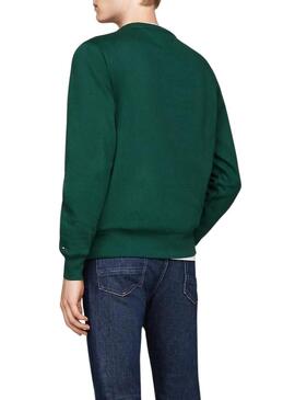 Felpa Tommy Hilfiger Basic verde per uomo