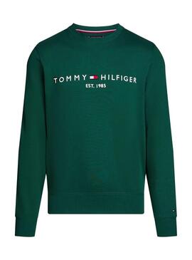 Felpa Tommy Hilfiger Basic verde per uomo