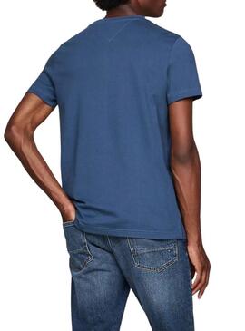 Maglietta Tommy Hilfiger basic blu per uomo