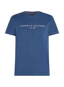 Maglietta Tommy Hilfiger basic blu per uomo