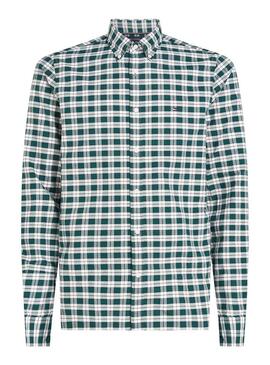 Camicia tommy Hilfiger Oxford vichy verde per uomo