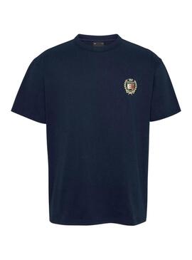 Maglietta Tommy Hilfiger Crest Flag blu per uomo