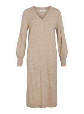 Abito Vila Vicomfy beige per donna