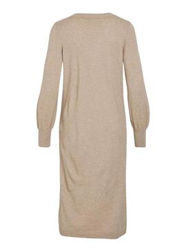 Abito Vila Vicomfy beige per donna