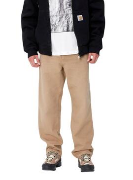 Pantaloni Carhartt Single Knee beige per uomo