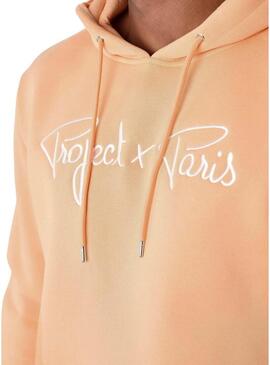 Felpa Project x Paris Hoodie Logo arancione per uomo