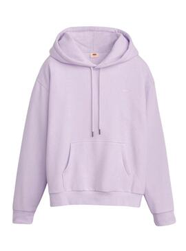 Felpa con cappuccio Levi's Everyday lavanda da donna.