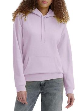 Felpa con cappuccio Levi's Everyday lavanda da donna.