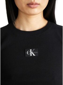 Maglietta Calvin Klein Jeans Slim nera per donna