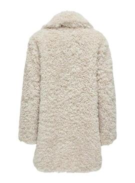 Cappotto di pelliccia Only Viki beige per donna