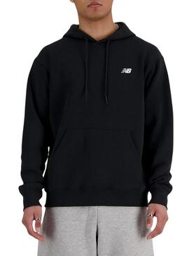 Felpa con cappuccio New Balance Basic Hood nera per uomo