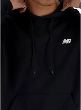 Felpa con cappuccio New Balance Basic Hood nera per uomo