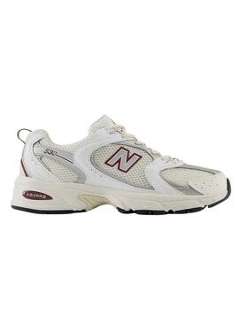 Sneakers New Balance 530 bianche e granate per donna