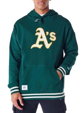 Felpa New Era Oakland Athletics verde per uomo e donna