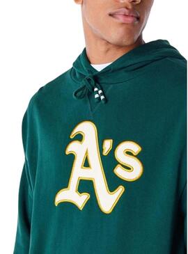 Felpa New Era Oakland Athletics verde per uomo e donna