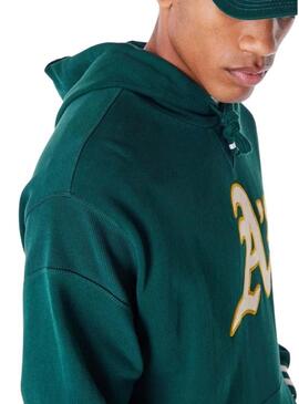 Felpa New Era Oakland Athletics verde per uomo e donna