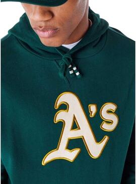 Felpa New Era Oakland Athletics verde per uomo e donna