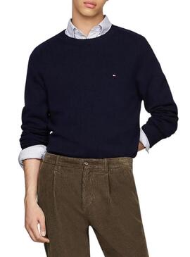 Maglione Tommy Hilfiger Lambswool blu navy da uomo