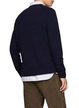 Maglione Tommy Hilfiger Lambswool blu navy da uomo