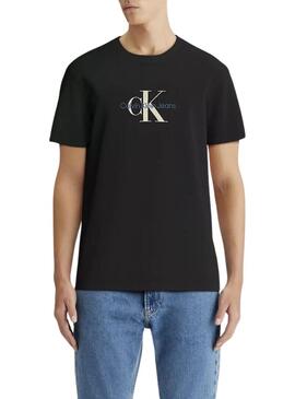 Maglietta Calvin Klein Jeans Monologo nera per uomo