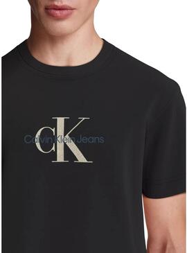 Maglietta Calvin Klein Jeans Monologo nera per uomo