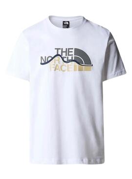 Maglietta The North Face Mountain Line bianca per uomo