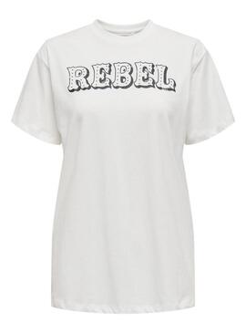 Maglietta Only Dolla rebel bianca per donna