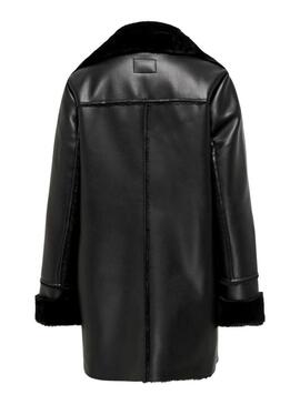 Cappotto Only Mariam biker nero per donna