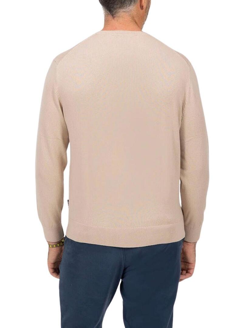 Maglione El Pulpo Basic Cashmere cammello per uomo