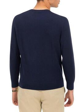 Maglione El Pulpo Basic Cashmere blu navy per uomo