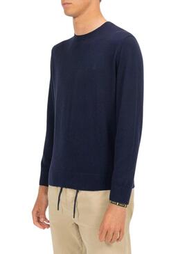 Maglione El Pulpo Basic Cashmere blu navy per uomo