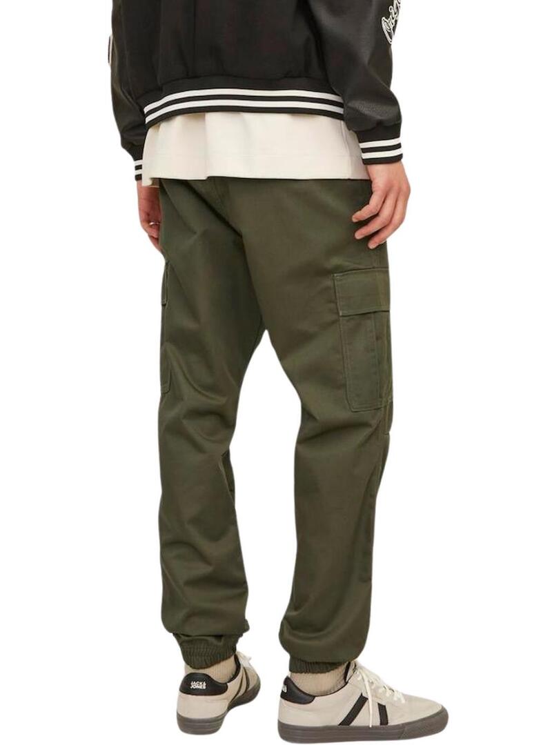 Pantaloni Jack and Jones Kane verdi per uomo