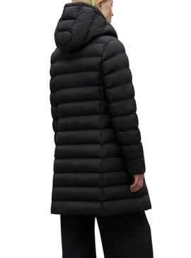 Cappotto Ecoalf Cronullaalf trapuntato nero per donna