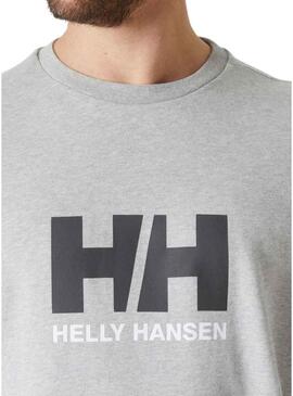 Felpa Helly Hansen HH Logo grigia per uomo