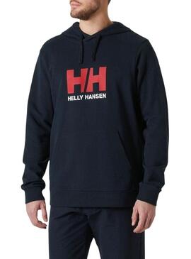 Felpa con cappuccio Helly Hansen Basic Hood blu marino per uomo