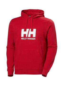 Felpa con cappuccio Helly Hansen Basic Hood rossa per uomo