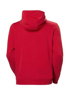 Felpa con cappuccio Helly Hansen Basic Hood rossa per uomo