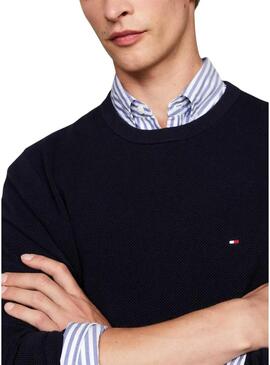 Maglia Tommy Hilfiger Essential blu scuro per uomo