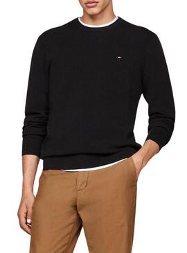 Maglia nera Essential Tommy Hilfiger per uomo