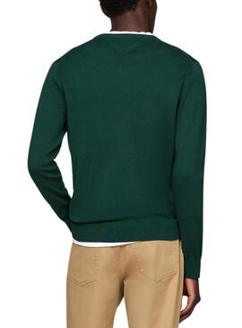 Maglia verde Essential Tommy Hilfiger per uomo