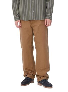 Pantaloni Carhartt Double Knee marrone per uomo