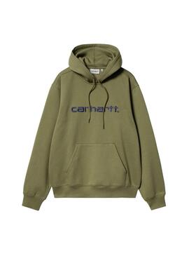 Felpa con cappuccio Carhartt Hood verde per uomo