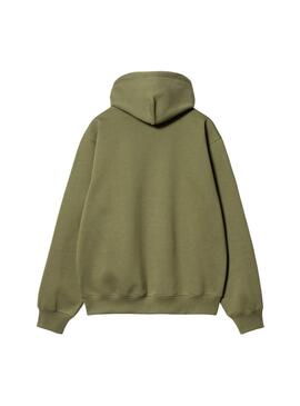 Felpa con cappuccio Carhartt Hood verde per uomo