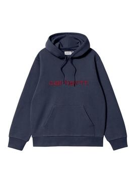 Felpa con cappuccio Carhartt Hood blu scuro per uomo